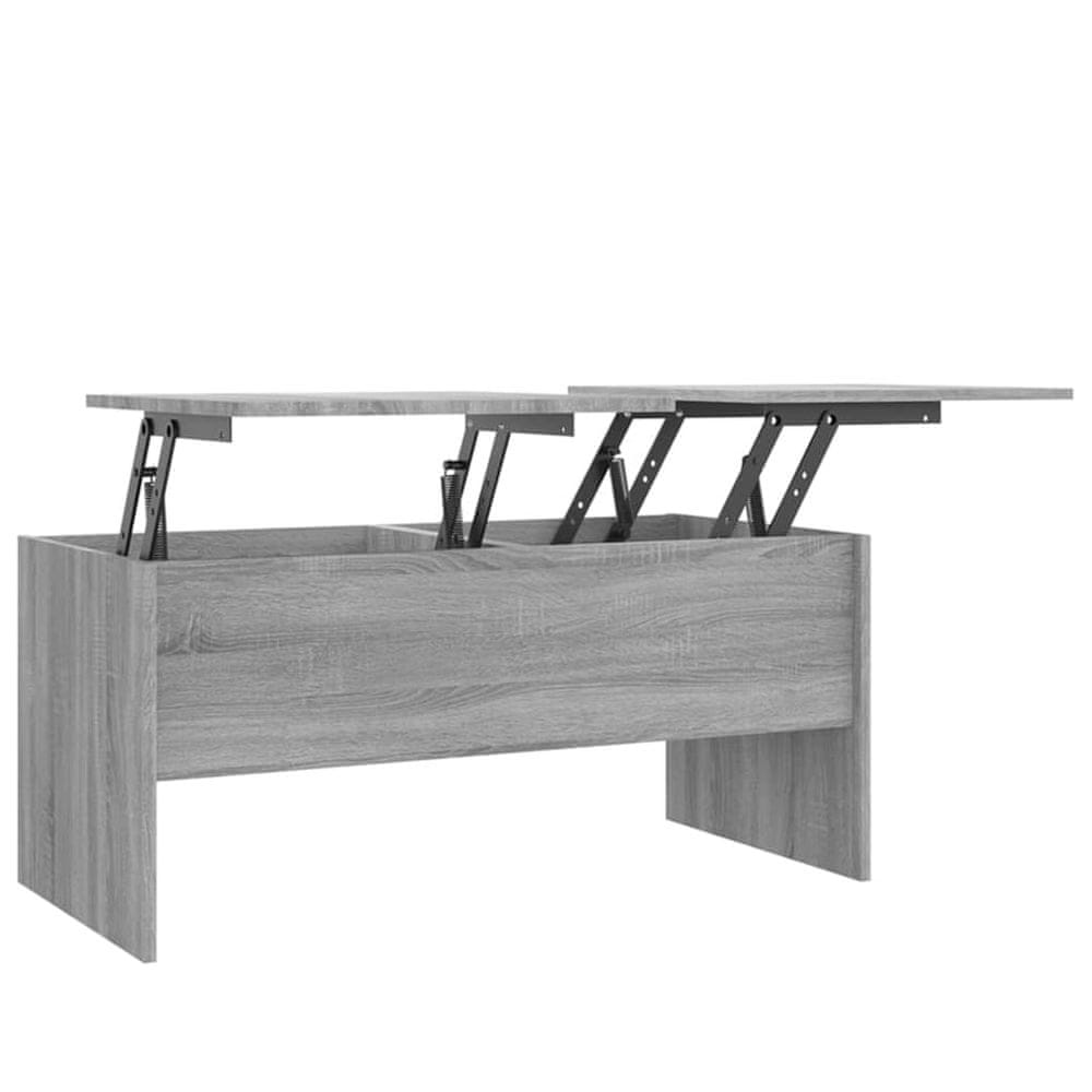 Vidaxl Konferenčný stolík sivý sonoma 102x50,5x46,5cm spracované drevo